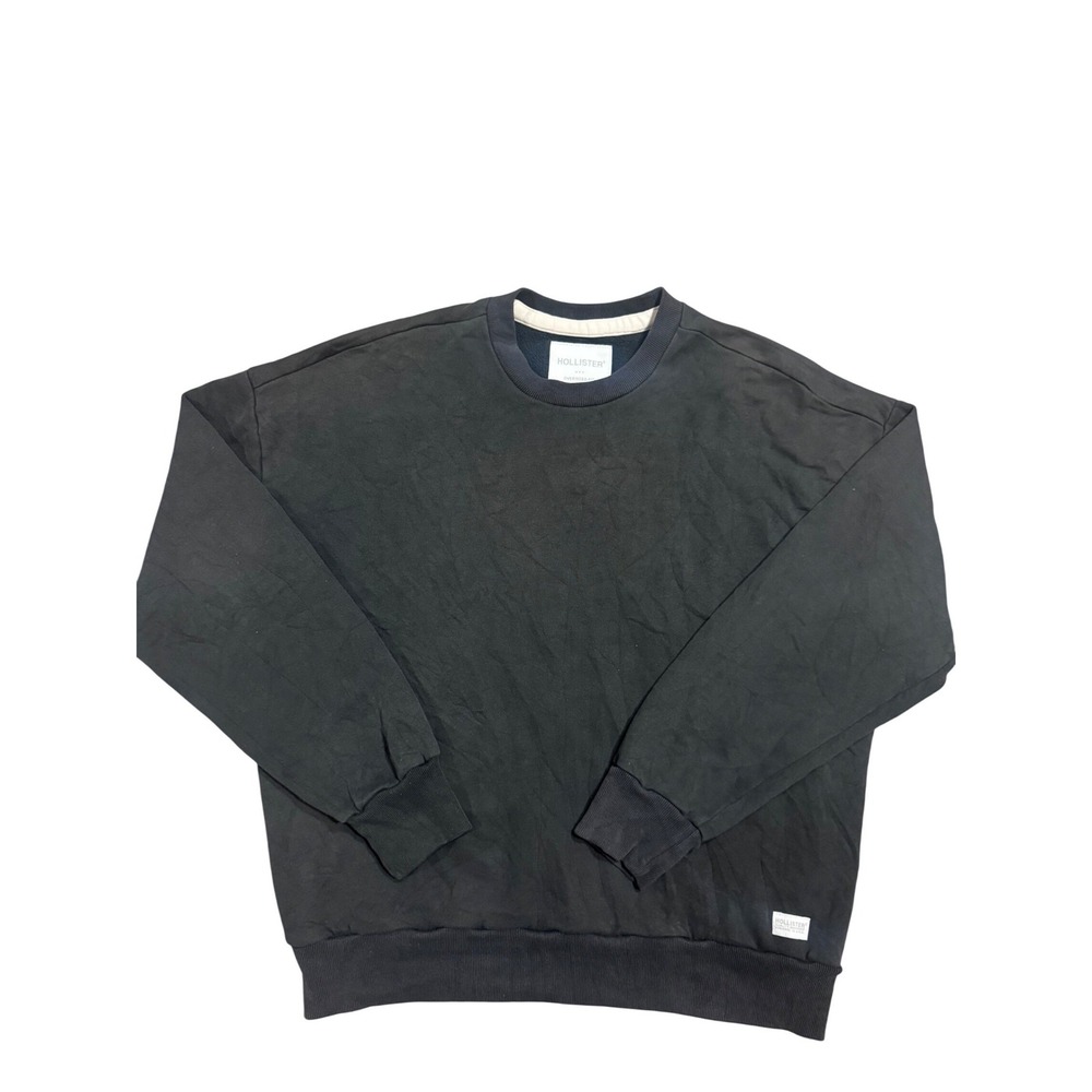 Hollister Mens Oversized Fit Crewneck Sweatshirt Black Medium 322F2461